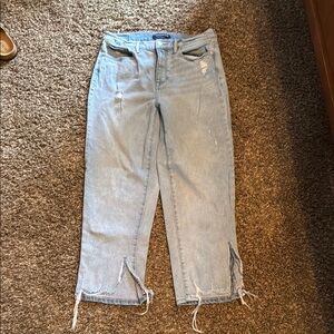 Calvin Klein Light Blue Distressed Women's Capri